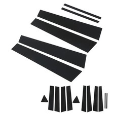 6pcs Pillar Post Decal Trim Gloss Black Side Door Window Cover Trim Replacement