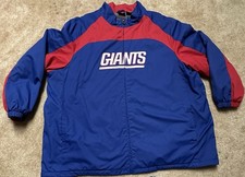 NFL Team Apparel New York Giants Jacket Blue Men  s 3XL Full Zip Football Track