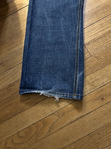Y2K Shmack T-Rex Skull and Bones 100% Raw Cotton Selvedge Denim 36X32 - Picture 11 of 12