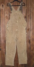VINTAGE Carhartt Brown Overalls Bib Workwear 40x30 Double Knee