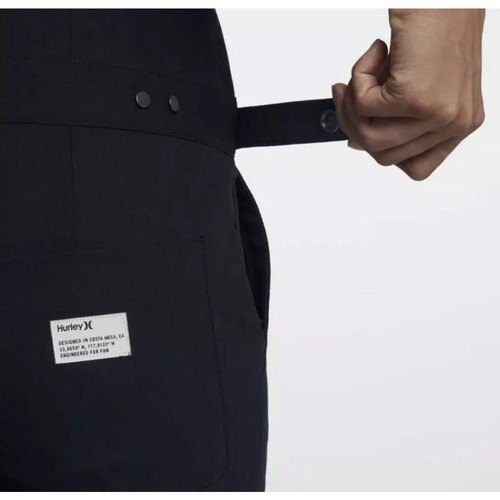 Mono Hurley Negro Modernista Talla M. Ropa de Calle Mono Utilitario Surf Patín - Imagen 6 de 11