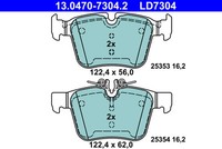 ATE 13.0470-7304.2 Bremsbelagsatz, Scheibenbremse FüR MERCEDES-BENZ