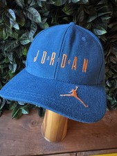 Vintage 90s Nike Jordan 23 Wool Snapback Hat Blue/Orange Jumpman Rare Colorway