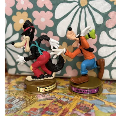 Disney Big Bad Wolf & Goofy Figurines 2002 100 Years of Magic 