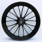 Black Manhattan 18 3.5 Billet Front Single Disc Wheel Rim Harley Softail Chopper
