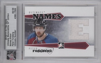 2010 ITG Ultimate Memorabilia 10th Edition Names Silver 6/9 Peter Forsberg 0c3