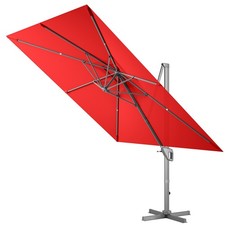 3x3m Garden Cantilever Parasol Outdoor 360° Rotation Square Overhanging Umbrella