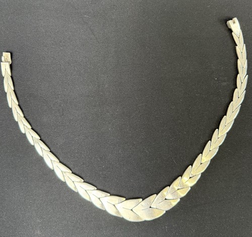 VTG Taxco Mexico Heavy Sterling Silver Choker Necklace 925 Statement Piece 129g - Picture 2 of 17