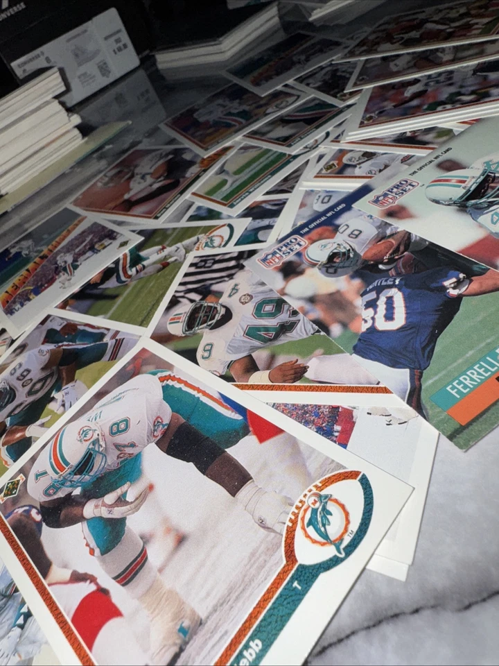 Sports Cards Lot NFL Miami Dolphins 1991 Vintage - Image 4 of 4