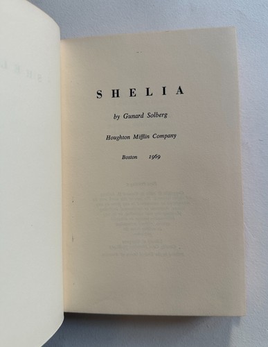 GUNARD SOLBERG Shelia | 1969 First Printing Houghton Mifflin Hardcover SIGNED - Picture 21 of 24