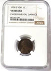 1909 S VDB KEY DATE LINCOLN WHEAT CENT 1C NGC VF DET