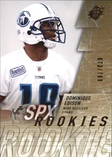 2009 SPx #209 Dominique Edison RC /799 - FB