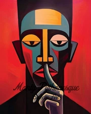 Loud Silence Printable Expressionist Wall Art Digital Download Mindful Decor