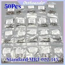 50Pcs/bag Dental Orthodontic Brackets Braces Standard MBT 022 Slot 345 Hooks