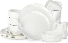 Atik Modern Stoneware 16-Piece Dinnerware Set, Plate and Bowl Set, Dish Set for 