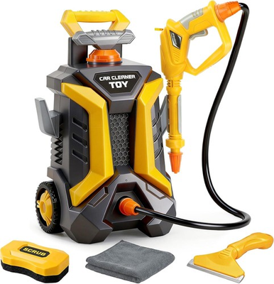 #ad Kids Car Wash Toy Pressure Washer Playset with 1.3L Tank amp; Manual Pump Spray Gun $46.73