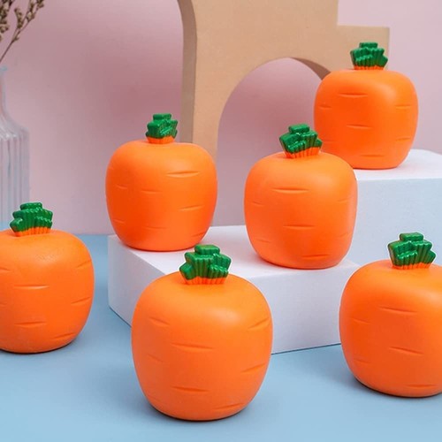 Realistic Easter Squeeze Fidget Toys PVC Carrot Doll Stress Sensory Toy - Picture 7 of 9