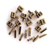 20 pcs #5 Metal Zipper Retainer Box and Zipper Insertion pin,Bottom Sliders Z...
