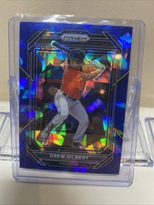 2023 Panini Prizm Blue Cracked Ice Prizm #65 Drew Gilbert Houston Astros