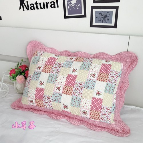 Funda de almohada acolchada de algodón en mal estado cama de mosaico 40X60 cm bonita - Imagen 13 de 58