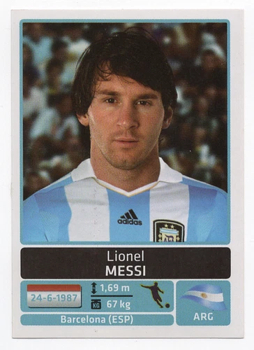 #40 Lionel Messi Panini Copa América Argentina 2011 Sticker