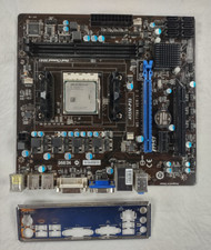 MSI A55M-P33 FM1 AMD Motherboard and Quad Core A8-3820 CPU Combo with I/O Plate