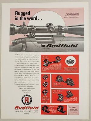1967 Print Ad Redfield Big Game Varmint Rifle Scopes Made in Denver,Colorado