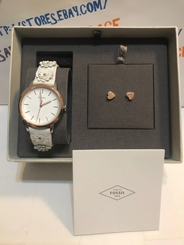 White Leather Watch Set 34mm ES4383SET 