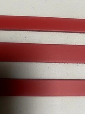 RED Leather STRAPS All Widths 127cm - 50" Long BELT, LEAD Blanks 2.8mm Thick