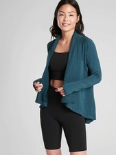 Athleta Nirvana Wear Two Ways Wrap, Dark Vista Teal SIZE XS 416969 T0727