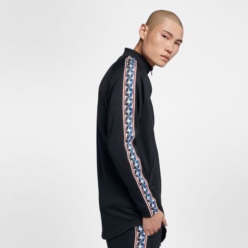NIKE SPORTSWEAR NSW CHAQUETA DE PISTA CON CINTA NEGRA AZUL ROJO BLANCO AJ2681 010 talla M - Imagen 2 de 9
