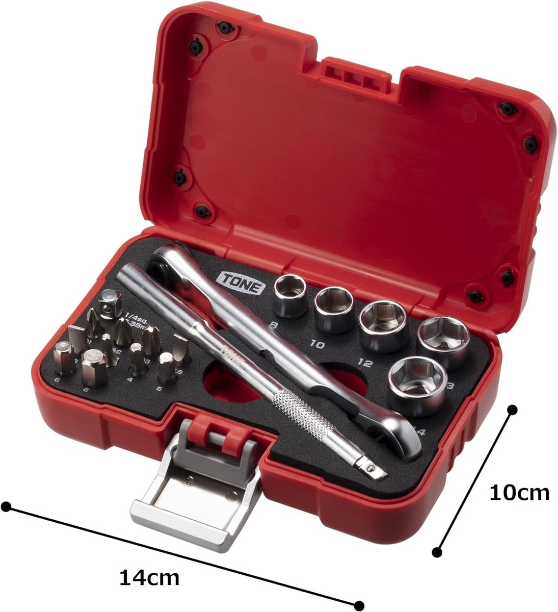 TONE Socket Wrench Bit Set MIX21620P Bit Insert & 6.35mm 1/4