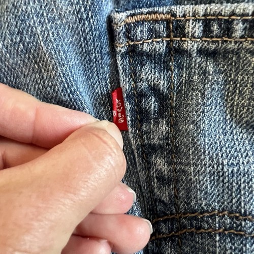 Levi's 514 Mens Jeans Size 38 x 30 Straight Leg Cotton Slim Fit Worn-In Faded - Picture 9 of 12