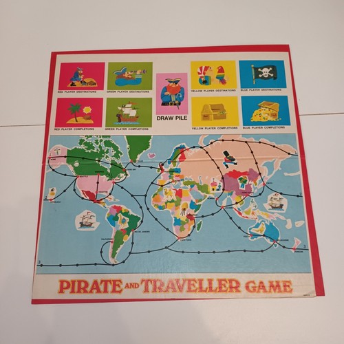 Gioco da tavolo pirata e viaggiatore vintage 1970 completo al 100% - Foto 2 di 9