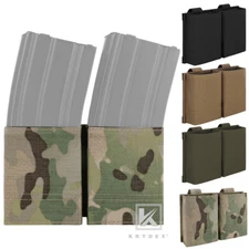 KRYDEX Tactical 5.56 .223 Magazine Double Mag Pouch Duty Belt / MOLLE Mounted