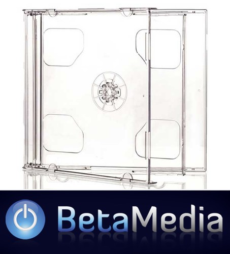 100 x Double Jewel CD Cases with Clear Tray - Australian Standard Size case - Afbeelding 1 van 2