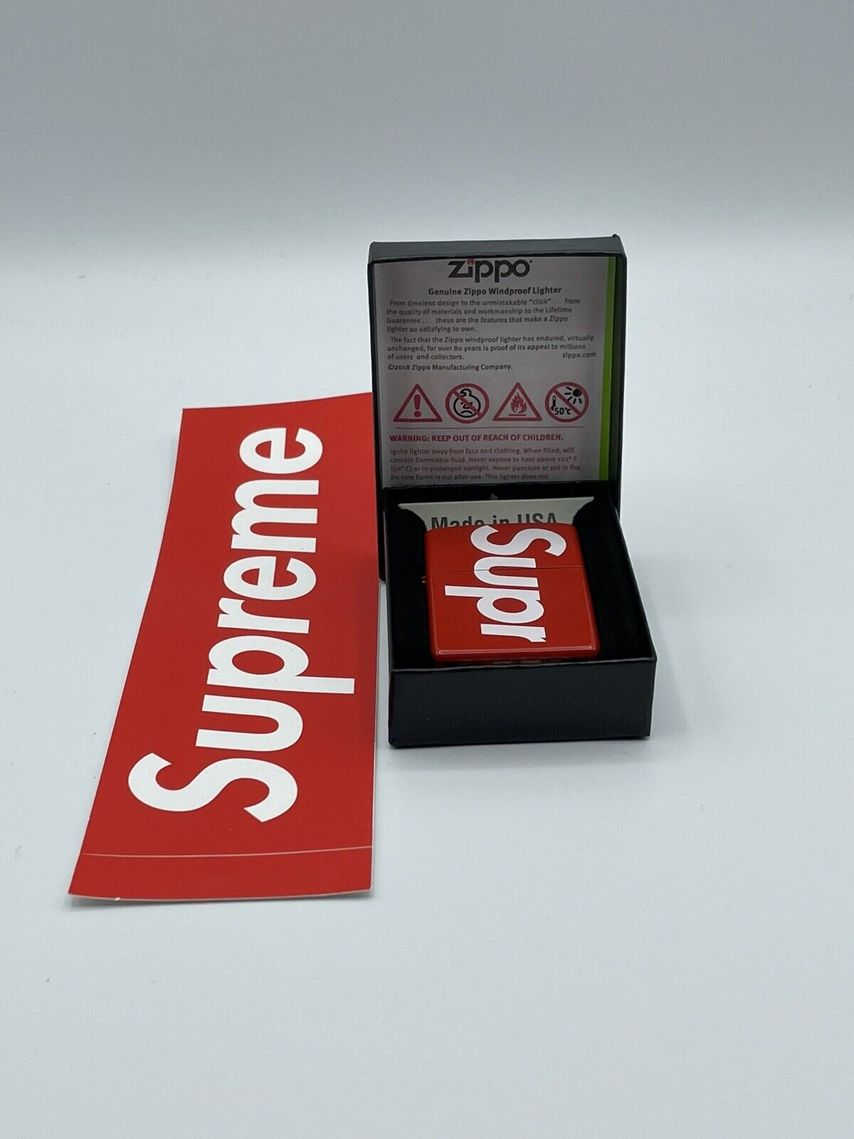 Supreme Logo Zippo Lighter Red SS21 - 99ACA53 - New in Box