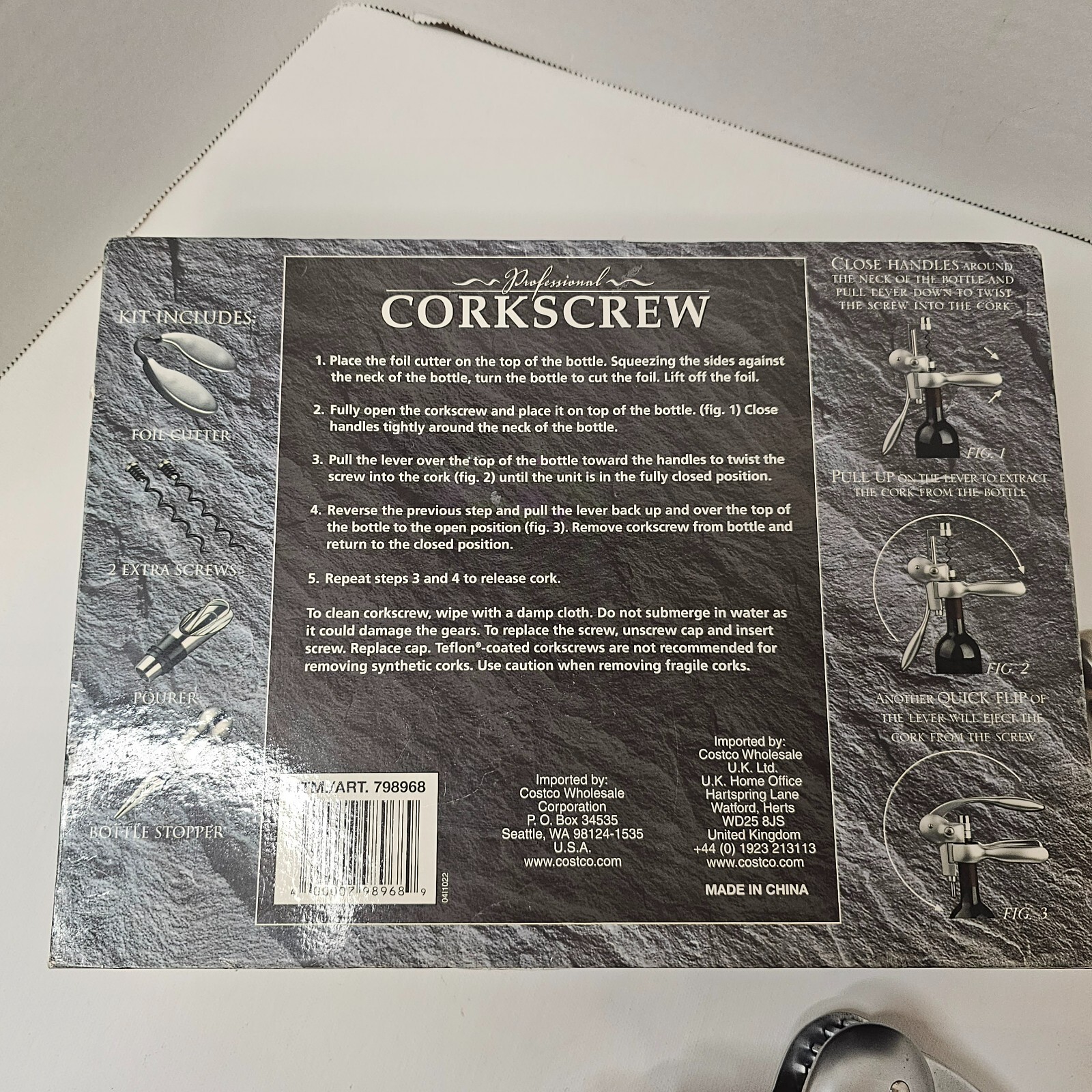 Corkscrew Professional Wine Opener Kit Costco