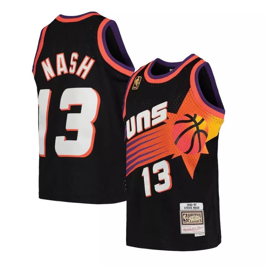 BOYS Phoenix Suns STEVE NASH Mitchell and Ness Throwback Basketball Jersey