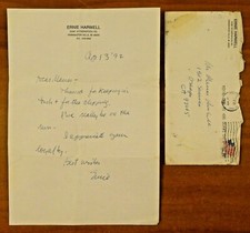 Ernie Harwell Signed Letter with Envelope