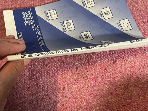 1990's SHARP ORGANIZER MANUAL ZQ-2000, ZQ-2200, ZQ-2400 - Picture 7 of 9