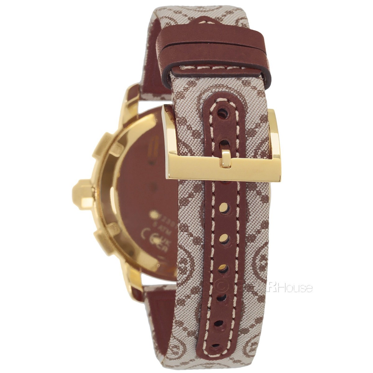 TORY BURCH The Tory Womens Gold Chronograph Watch Brown TORY BURCH The Tory Womens Gold Chronograph Watch Brown