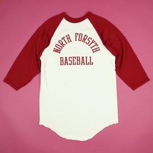 Vintage-90s-North-Forsyth-Raglan-Baseball-T-Shirt-S-M-Vtg-NOS-Deadstock-Grunge