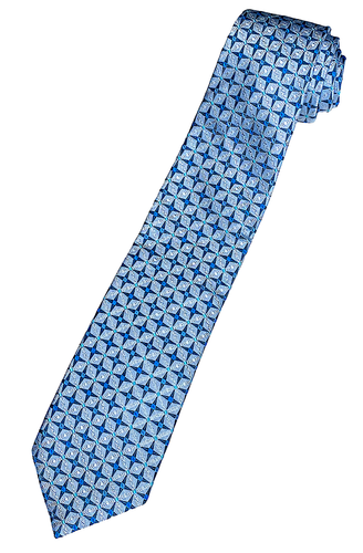 Charles Tyrwhitt Silk Neck Tie Ferring Silver Kingfisher Blue Star New Tag - Picture 2 of 7