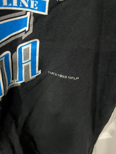Camisa de manga corta vintage con logotipo atlético Carolina Panthers 1993 negra mediana - Imagen 2 de 7