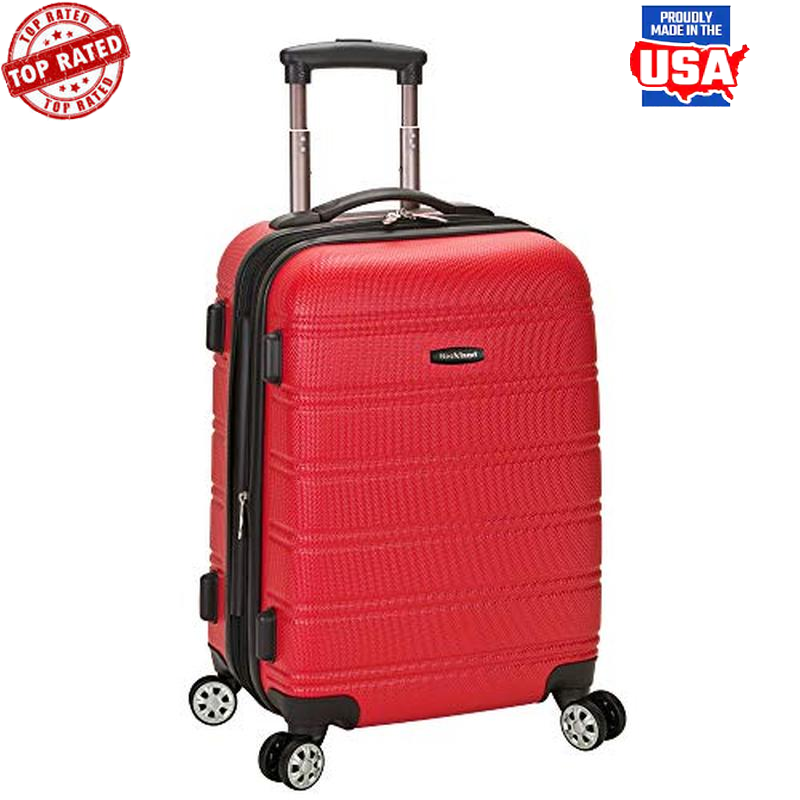 Hardside Expandable Spinner Luggage 20 in Lightweight Durable Travel Gear Red US