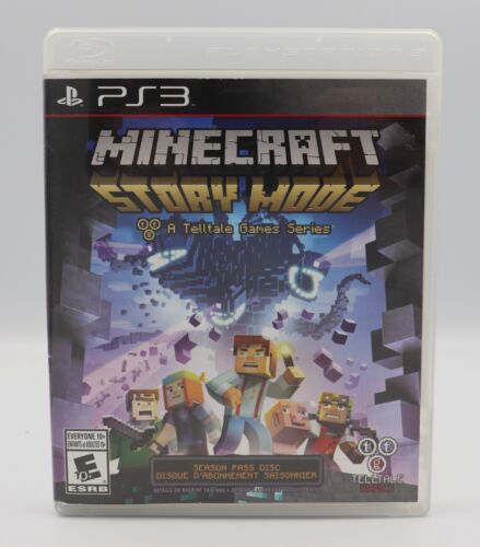 Minecraft: Story Mode Season Pass Disc Sony Playstation 3 PS3 Game w/ Case Used