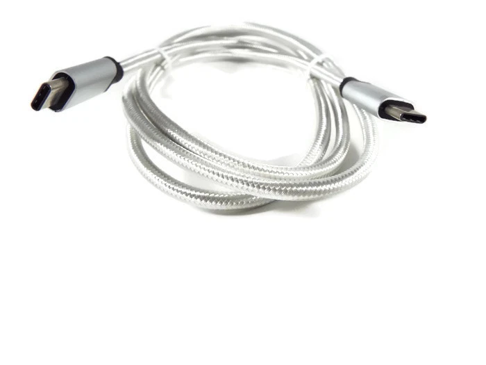 USB C to USB C Braided Silver Premium Charging and Data Cable USA SELLER - Image 3 of 4