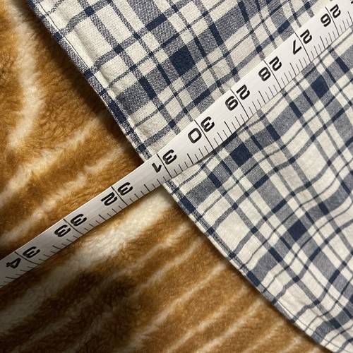 J.Crew Mens Shirt XL Navy Blue White Plaid Long Sleeve Button 100% Cotton Good! - Picture 10 of 12