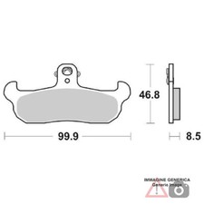 PASTIGLIE FRENO ANTERIORE HUSQVARNA WRK 125 90/> SBS 608HF